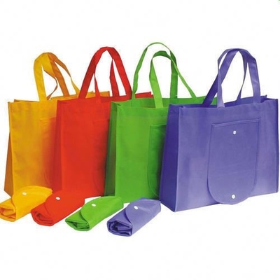 l'OEM pliable a manipulé le sac non tissé du vert 80gsm de 50x2.5cm