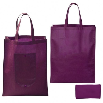 l'OEM pliable a manipulé le sac non tissé du vert 80gsm de 50x2.5cm