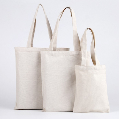 Toile blanche Tote Bag de coton de l'once 50x2.5cm du milieu 8