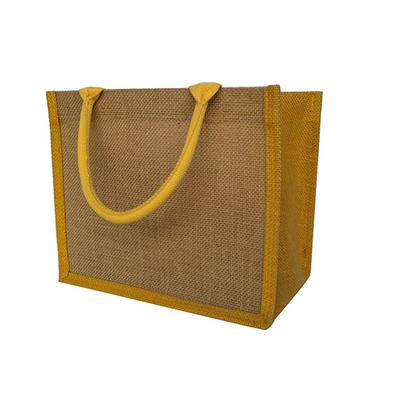 Réutilisable aucun sac à provisions du jute 380gsm de l'impression 30x12x30cm