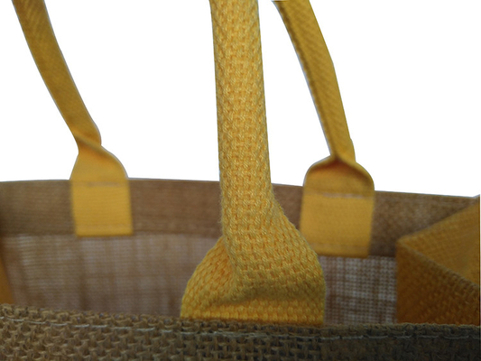 Réutilisable aucun sac à provisions du jute 380gsm de l'impression 30x12x30cm