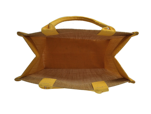 Réutilisable aucun sac à provisions du jute 380gsm de l'impression 30x12x30cm