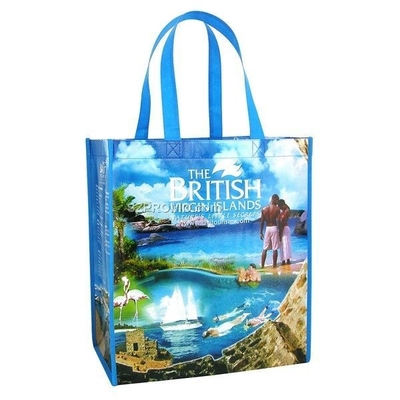 Sac tissé par 110gsm réutilisé de la bouteille 30x40x15cm RPET