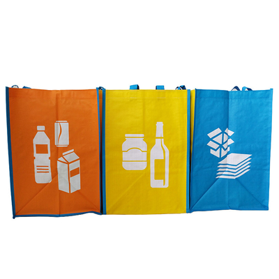 Sacs promotionnels tissés par 100gsm du bleu 35x30x39.5cm