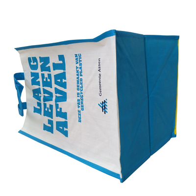 Sacs promotionnels tissés par 100gsm du bleu 35x30x39.5cm