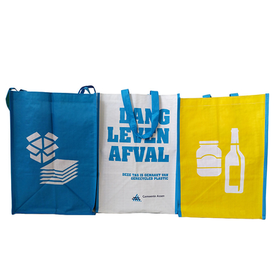 Sacs promotionnels tissés par 100gsm du bleu 35x30x39.5cm