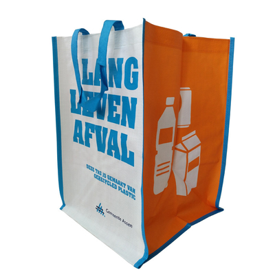 Sacs promotionnels tissés par 100gsm du bleu 35x30x39.5cm