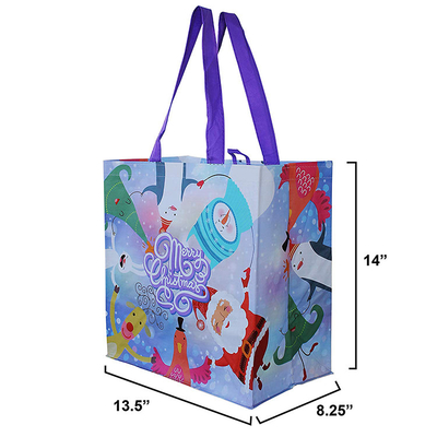 Sac tissé par polypropylène de Noël 1000pcs 120gsm 50x3cm