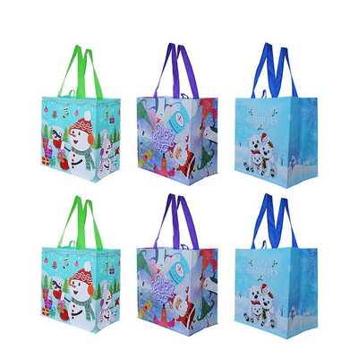 Sac tissé par polypropylène de Noël 1000pcs 120gsm 50x3cm