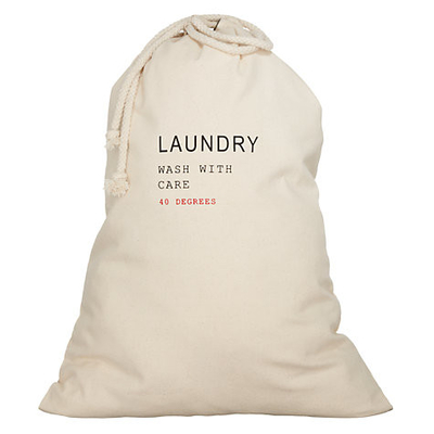 Sac de panier de blanchisserie de Tote Cotton 3cm 134T 85g de blanc de tissu