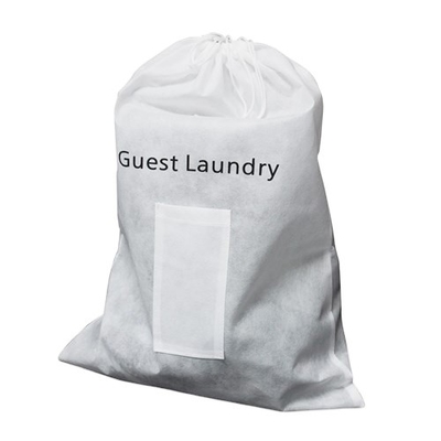 Sac de panier de blanchisserie de Tote Cotton 3cm 134T 85g de blanc de tissu