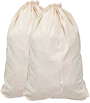 Sac de panier de blanchisserie de Tote Cotton 3cm 134T 85g de blanc de tissu