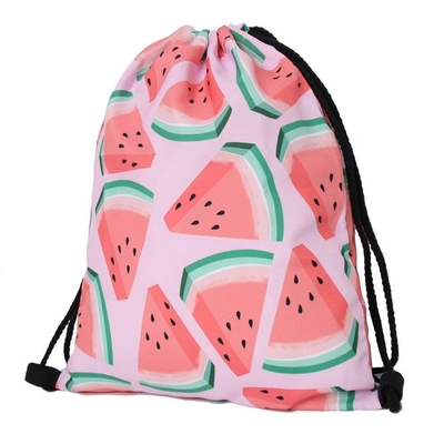 sac de cordon cosmétique de femmes du voyage 210D CMYK en nylon de 35X42cm