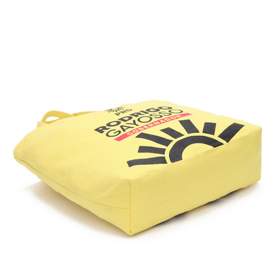8 le coton jaune géométrique de l'once 40x11x34.5cm réutilisent le sac