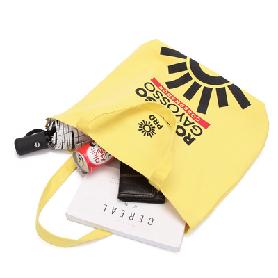 8 le coton jaune géométrique de l'once 40x11x34.5cm réutilisent le sac
