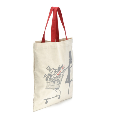 Le coton du blanc 33x40cm d'ODM 6oz de supermarché réutilisent le sac