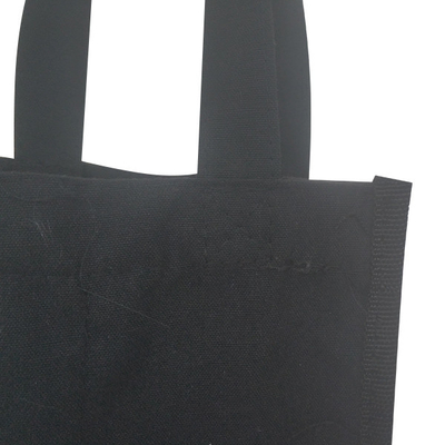 Sac noir de vin de bouteille du PE 18x9x27cm CMYK 2 de toile
