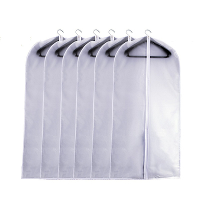Costume non-tissé blanc de sac des robes 120x52cm CMYK PEVA de fermeture