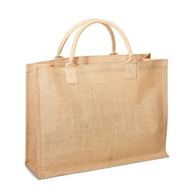 Sac à provisions réutilisable du jute 390gsm de la toile de jute 40x14x34cm