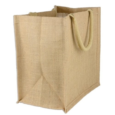 Sac à provisions réutilisable du jute 390gsm de la toile de jute 40x14x34cm