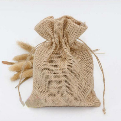 Sac à provisions de jute de ficelle du cordon 20cm 50cm