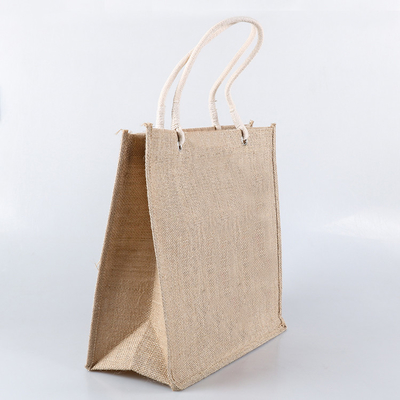 Sacs d'épicerie naturels de achat du jute 380gsm de la couleur 30xx12x30cm