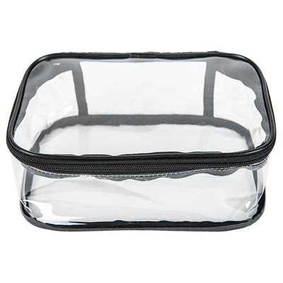 Sac de crayon de PVC du cosmétique 18x5x8cm de poignée d'espace libre d'OEM