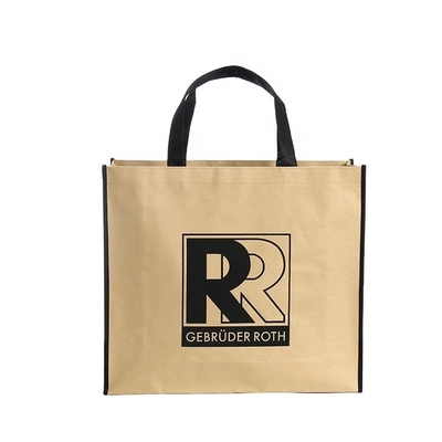 Sac de papier vélin non d'OEM 120gsm du logo CMYK d'or massif