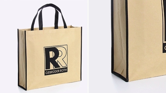 Sac de papier vélin non d'OEM 120gsm du logo CMYK d'or massif
