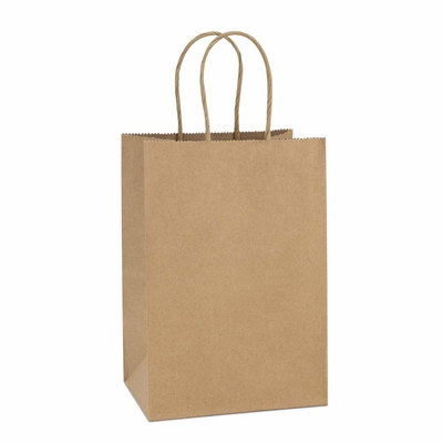 Sac de papier vélin non de Brown Papier d'emballage 200gsm CMYK 26x12x33cm