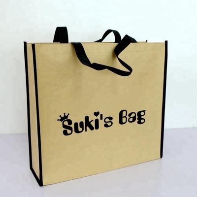 Sac de achat de papier vélin non de 80gsm 150g 42x38x12cm
