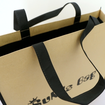 Sac de achat de papier vélin non de 80gsm 150g 42x38x12cm