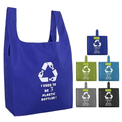 Sacs d'épicerie réutilisables pliables de RPET 30cm 36x38cm PEVA