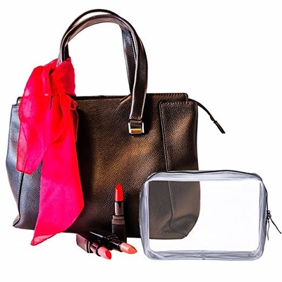 Sac clair de crayon de PVC de PVC 0.5mm 160gsm CMYK de tirette de BSCI
