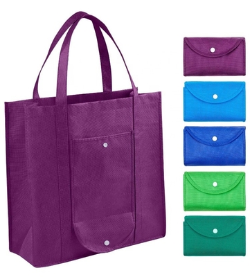 Sac non tissé pliable écologique de 35X40X15cm CMYK 50pcs