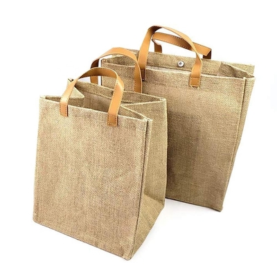 L'unité centrale d'emballage de voyage de cadeau a manipulé le sac d'épicerie de toile de jute de 20cm