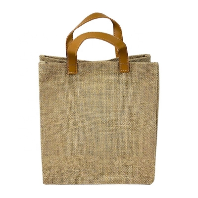 L'unité centrale d'emballage de voyage de cadeau a manipulé le sac d'épicerie de toile de jute de 20cm