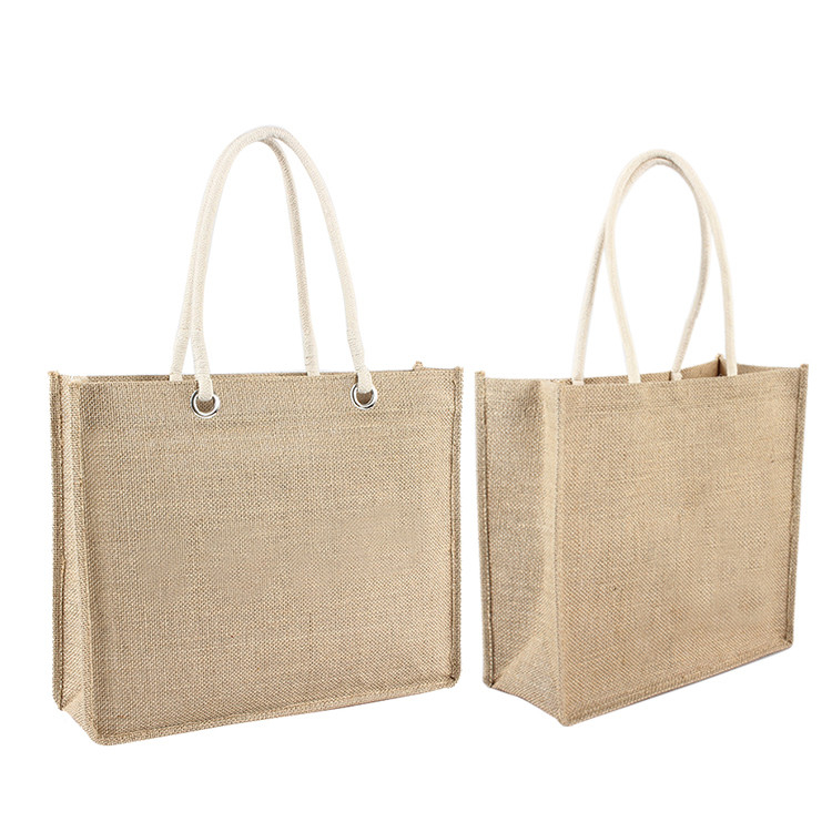 Sacs d'épicerie naturels de achat du jute 380gsm de la couleur 30xx12x30cm